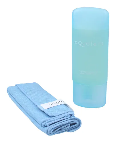 aQuatens - Brillenpflege / Reiniger für komfortables Sehen - 75 ml mit Tuch