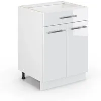 Vicco Unterschrank Fame-Line, Weiß Hochglanz, 60 cm von Vicco