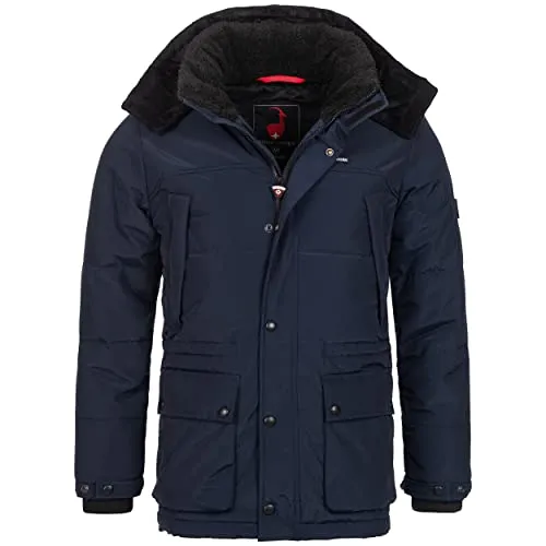 Höhenhorn Mangard Herren Winter Jacke Dunkelblau Gr. XXL - Funktionsjacken mit praktischen Reißverschlusstaschen für Smartphone und Brieftasche, ideal für kalte Tage und stilvolles Outfit.