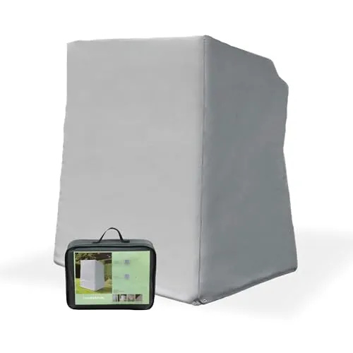 Garten Schutzhülle für Strandkörbe - Wasserdicht und UV-Abweisend - Abdeckhaube für Strandkörbe, wasserfest und winterfest, schützt Ihre Gartenmöbel zuverlässig vor Witterungseinflüssen und UV-Strahlung.