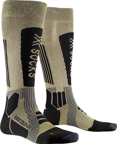 X-Socks Helixx Gold 4.0 - Warme Skisocken für Männer (45-47) - Optimale Unterstützung und Komfort beim Skifahren mit LAMBERTZ-NICHOLSON ACHILLESSEHNEN-PROTEKTOR und AIR-CONDITIONING CHANNEL für warme, trockene Füße.