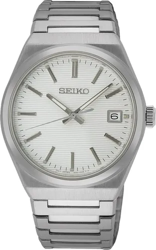Seiko Herren Analog Quarz Uhr SUR553P1 mit Edelstahl Armband