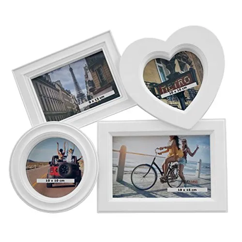 PrimoLiving Bilderrahmen für 4 Fotos P-000 weiß