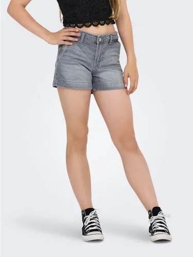 KIDS ONLY Damen Kogcomet Wide Shorts DNM Mat624 Noos - Mädchenmode, coole Shorts mit weitem Beinschnitt und Gürtelschlaufen, perfekt für lässige Sommerlooks