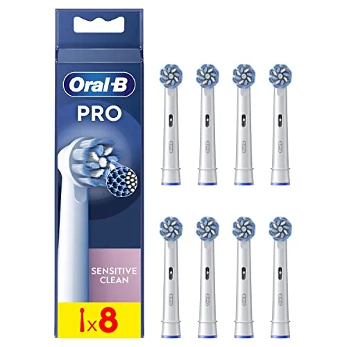 Oral-B Aufsteckbürste Pro Sensitive Clean - Zubehör für elektrische Zahnbürsten, sanfte Reinigung für empfindliche Zähne und Zahnfleisch – ideal für eine gründliche Mundpflege.