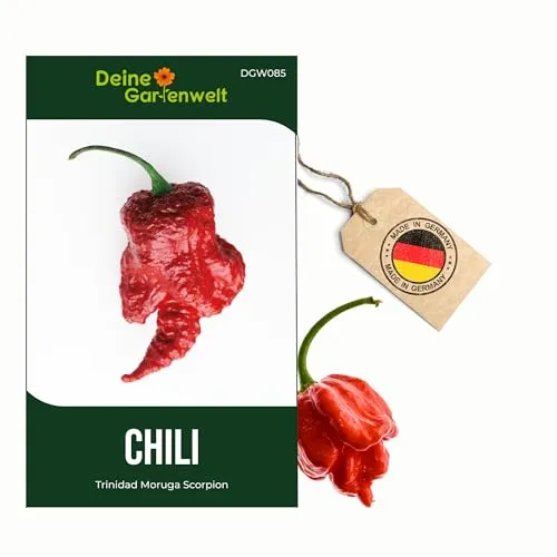 Chili Trinidad Moruga Scorpion Samen - Capsicum chinense - Chilisamen - Gemüsesamen - Saatgut für 6 Pflanzen