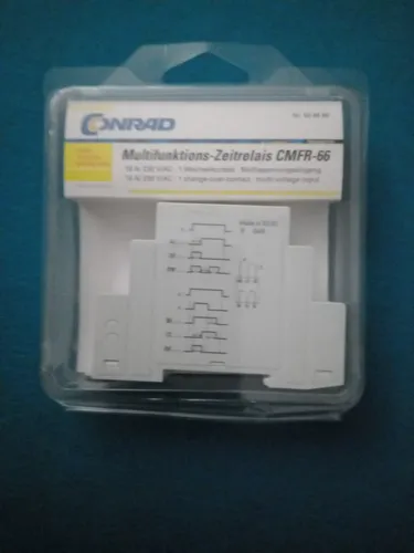 Conrad Components CMFR-66 Zeitrelais Multifunktional - Multifunktionsrelais für vielfältige Anwendungen, 6 Zeitfunktionen von 100 ms bis 24 h, ideal für präzise Steuerungen in der Elektromechanik.