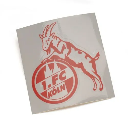 STICKER AUFKLEBER transparent (rot) 1. FC KÖLN  NEU