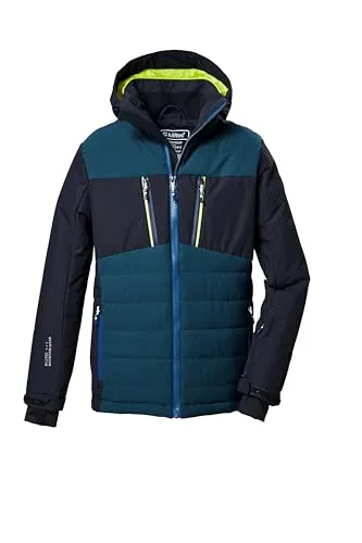 killtec Jungen Skijacke KSW 385 BYS SKI JCKT - Funktionsjacke für Kinder mit abzippbarer Kapuze und 10.000 mm Wassersäule, ideal für den Skiurlaub. Wasserabweisend, winddicht und atmungsaktiv für besten Komfort.