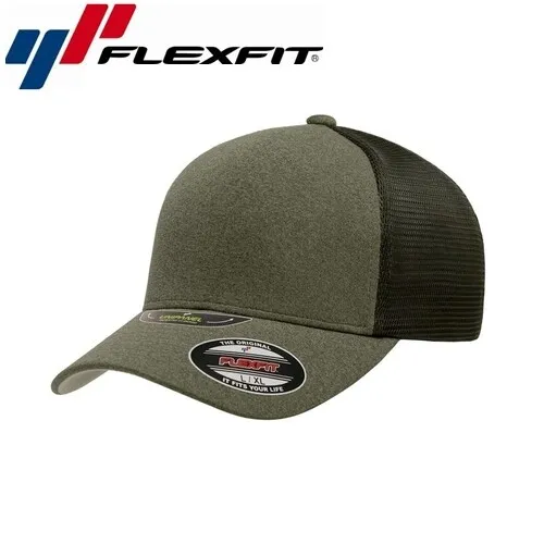 Flexfit 110F One Ten Snapback Red Trucker Cap S/M Olive Schwarz