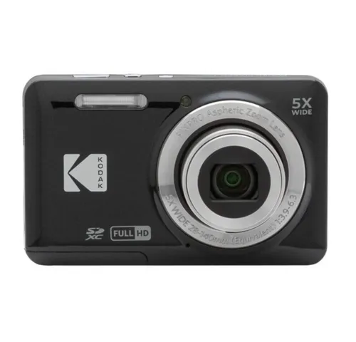 Kodak Pixpro X55 Kompaktkamera - Schwarz mit 5x Zoom - Kompaktkamera mit 16MP CMOS-Sensor, 5-fachem optischem Zoom und 2,7-Zoll-LCD. Ideal für kreative Fotografie mit HD-Videoaufnahme und digitaler Bildstabilisierung.