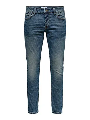 ONLY & SONS ONSLOOM Slim Fit Jeans - Niedrige Taille Slim Fit Jeans aus 72% Baumwolle, ideal für einen modernen Look und optimalen Komfort.