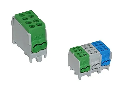 Stk. Hauptleitungs - Abzweigklemme für Schiene 1/2 M2 grün FVK-25 GREEN XBS 0800/1661 1