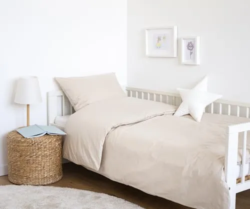 LOOLAY Bettwäsche Baumwolle 2 teilig - Kinder Bettwäsche-Sets 1x Bettbezug 110 x 125 cm und 1x Kissenbezug 35 x 55 cm – Mit Reißverschluss – Atmungsaktiv, Hautfreundlich