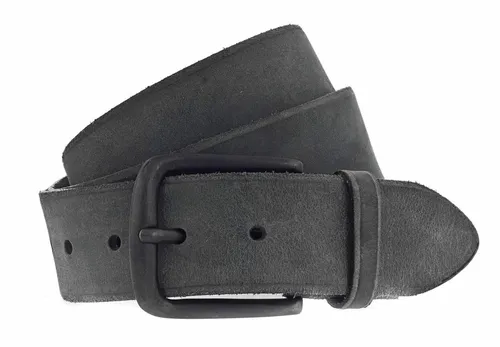Vanzetti Ledergürtel grau 100 cm - Hochwertiger Gürtel aus 100% Leder in dunkelgrau, ideal für den Casual-Look und mit langlebiger Dornschließe.