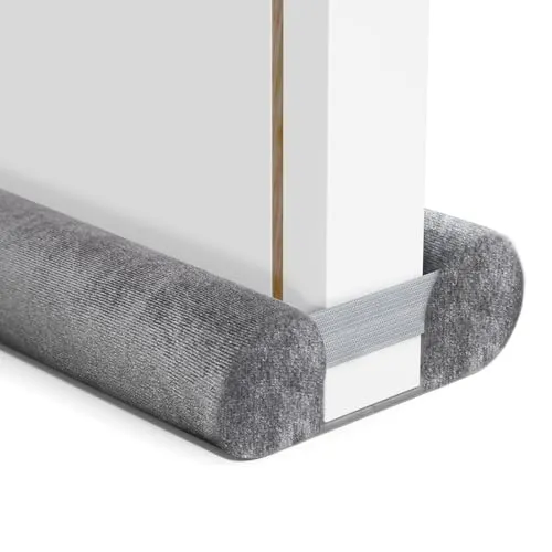 Produktbild BKSAI Zugluftstopper für Türen Rückstandlos Türdichtung Haustür 60-110CM Windstopper Kälteschutz Schallschutz Unten Türbodendichtung Luftzugstopper gegen Zugluft, Schall & Insekten Waschbar