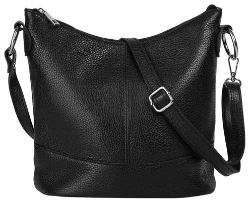 Cluty Umhängetasche aus echtem Leder Damen | Italienisches Design und optimale Fächer - Umhängetaschen mit 100% Rindleder, praktischen Fächern und verstellbarem Schultergurt für maximalen Tragekomfort.