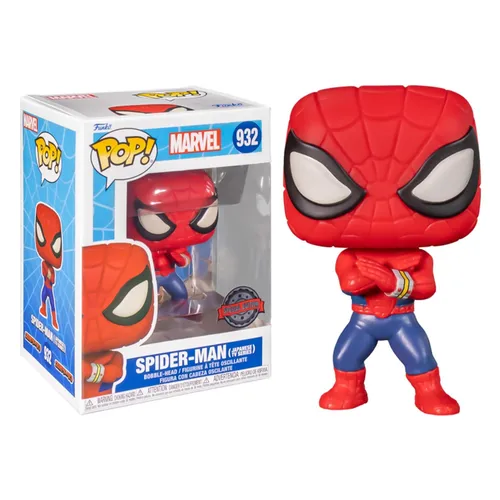 Pop! Marvel: Spider-Man Japanische TV-Serie Vinyl-Figur - Wackelkopffigur aus der Marvel 616-Serie, ca. 9,5 cm hoch, in sammlerfreundlicher Fensterbox, inklusive Chance auf eine im Dunkeln leuchtende Jagd.