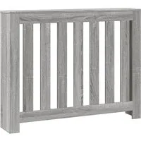 vidaXL Heizkörperverkleidung - Modernes Latten-Design in Grau Sonoma - Möbelaufkleber: Stilvolle Heizkörperabdeckung aus hochwertigem Holzwerkstoff, feuchtigkeitsbeständig und pflegeleicht, ideal für dekorative Nutzung und zusätzlichen Ablageplatz.