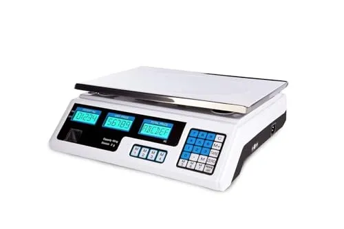 SQUADO Digitale Küchenwaagen Digitalwaage für Lebensmittel, flach, aus Edelstahl und LCD-Bildschirm