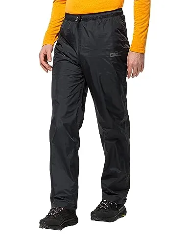 JACK WOLFSKIN RAINY DAY PANTS Herren XXL - Fahrradbekleidung mit 100% recyceltem, atmungsaktivem Material, das absolut wetterfest ist. Ideal für unbeständiges Wetter, inklusive praktischen Packsack für unterwegs.