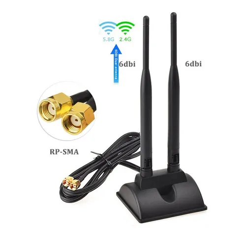 Bolwins L44C Dualband WiFi Antenne 3m mit 6dBi Verstärkung - Optimieren Sie Ihre WLAN-Verbindung mit dieser 3m langen Dualband-Antenne. Ideal für Router und Hotspots, sorgt sie für stabilen Empfang und einfache Installation.