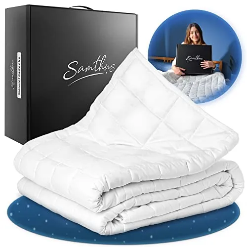 Samthus Gewichtsdecke 135x200cm 7kg in schwarz von Samthus