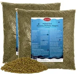 Lyra Pond® Pond Koi Beauty Pellets Staple im Eimer - Hochwertiges Fischfutter für Koi und Teichfische, proteinreich und farbintensivierend. Mit antibakteriellem Montmorillonit für optimale Gesundheit und Verdauung.