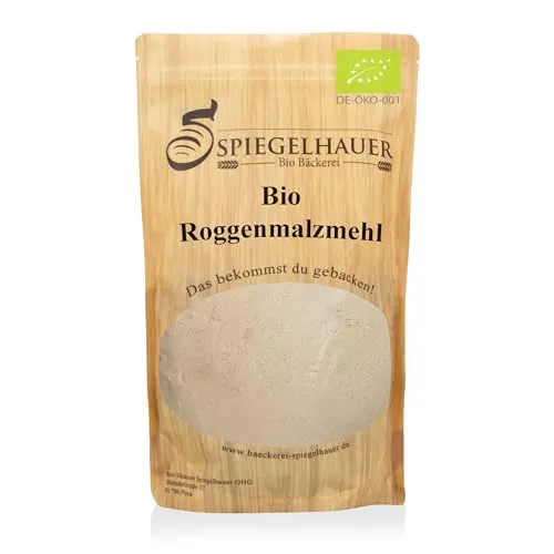 Bio Roggen Backmalz dunkel - qualitativ hochwertig und enzyminaktiv - ideal als Farbmalz - 1kg Bio Roggenmalz inaktiv