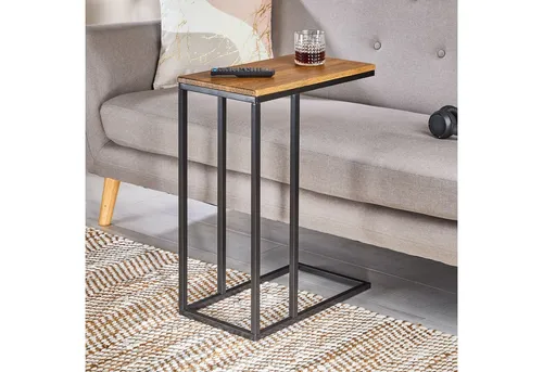 IDIMEX Beistelltisch DEBORA, Couchtisch mit Metallgestell aus MDF-Platte Sofatisch vintage/schwarz