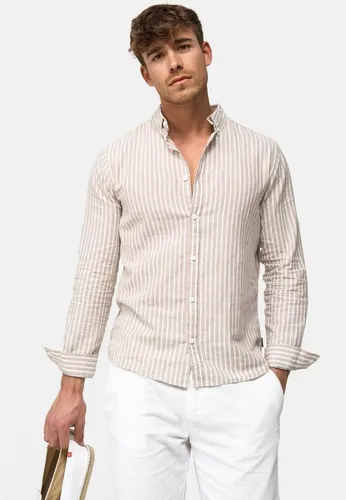 Indicode Herren Brayden Hemd gestreift mit Button-Down-Kragen | 3XL - Stylisches Langarmhemd mit elegantem Streifenmuster und hochwertigem Material. Ideal für einen modernen Look im Alltag. Regular Fit für optimalen Tragekomfort.