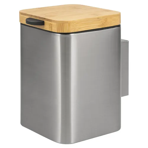 bremermann Wand-Kosmetikeimer 3 l - Haushaltszubehör mit 2-Wege-Montage: Befestigen Sie den eleganten Edelstahl-Kosmetikeimer bequem an der Wand für mehr Bodenfreiheit und einfachen Zugang.