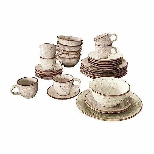 LOBERON Geschirrset 30er Murray – Rustikales Design in beige von LOBERON