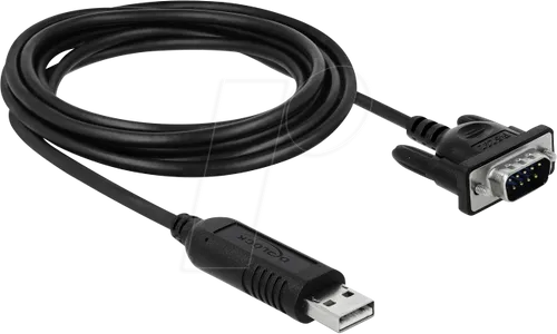 DELOCK 66282 - Adapterkabel USB 2.0 zu Seriell RS232, 1,8 m
