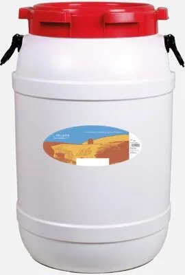 Relags Weithalstonne, rund Tonne, Weiß, 68,5 L - Wasserbehälter & -kanister, luft- und wasserdicht, lebensmittelrechtlich unbedenklich und vielseitig einsetzbar – ideal für Outdoor-Abenteuer und Transport.