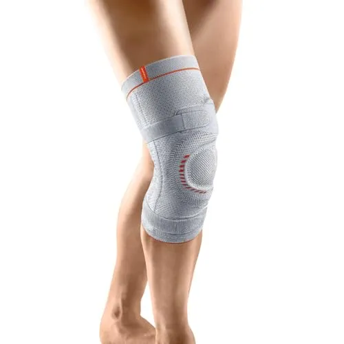 Sporlastic Patelladyn platinum Kniebandage - Kniebandage mit lateralem Halbring zur effektiven Patellamedialisierung und Unterstützung bei Knieproblemen. Ideal bei Subluxation und Gonarthrose für mehr Stabilität.