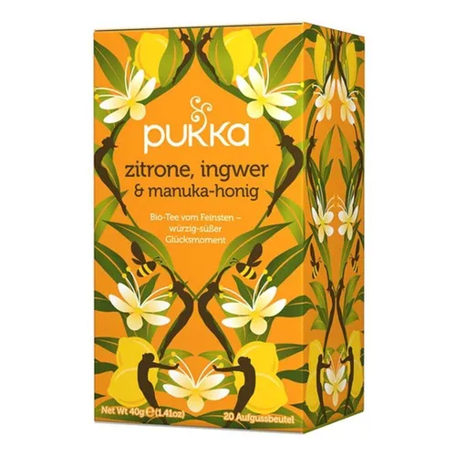 Zitrone, Ingwer & Manuka-Honig - 20 Beutel 40g | PUKKA
