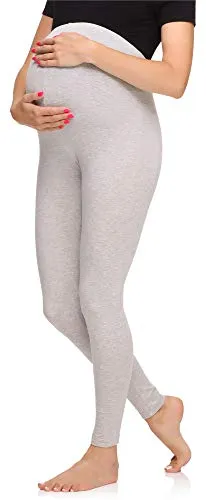 Merry Style Damen Lange Umstandsleggings aus Viskose MS10-297 (Melange, XXL)