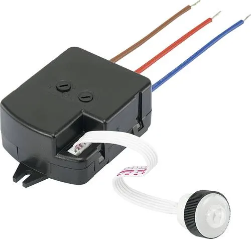 TRU COMPONENTS IR-Bewegungsmelder KMP001-1 - Bewegungsmelder für 230 V/AC, erfasst Wärmestrahlung von Personen und Tieren, ideal für unsichtbare Montage hinter Blenden.