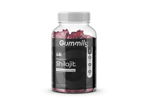 Gummily® Shilajit Gummies – Vegan Premium mit Ashwagandha & Chaga Gummibärchen, 180 g