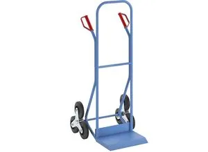 eurokraft pro Stahl-Treppensackkarre, Schaufel-BxT 400 x 252 mm, mit Tragegriff und Zurrguten