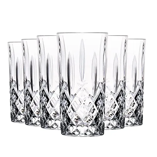 RCR Crystal Orchester Geschnittenes Glas Hochball -Cocktailglüser Trinkglüsers Set