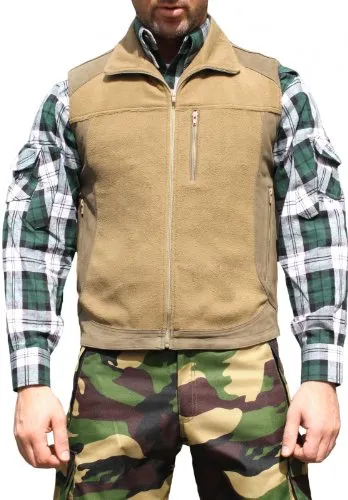 German Wear Jagdweste Jägerweste jagdbekleidung Fleece/Lederweste Weste Jagd Grün, Größe:58