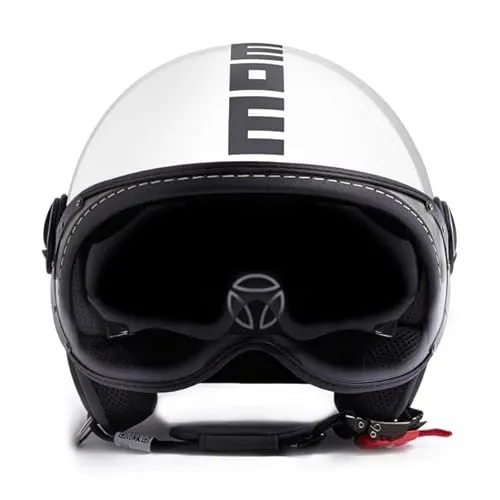 MOMODESIGN Unisex Fgtr Evo E2206 Jethelm - Mono White Quarz/Black, XL - Motorradhelme mit ECE 22.06 Zertifizierung für höchste Sicherheit und 100% ABS Schale für optimalen Schutz und Komfort.