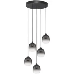 Nova Luce Pendelleuchte KITA, Warmweiß schwarz