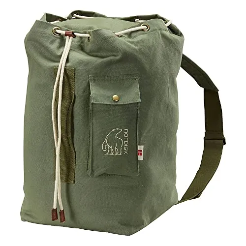 Nordisk Kongsberg 40 Duffel - Vierblättriges Kleeblattgrün - Outdoor Reisetaschen und Reisegepäck, 40 Liter Volumen, robustes Zelttuch und vielseitig tragbar als Rucksack oder Schultertasche.