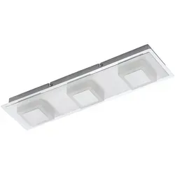 Briloner LED Wand- & Deckenleuchte Silber 44cm 3 x 5W 1200lm warmweiß 3000K - Silber