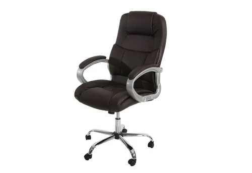 PROREGAL® Bürostuhl Profi-Bürostuhl Housten XXL 115x66x75cm Kunstleder Braun 150kg