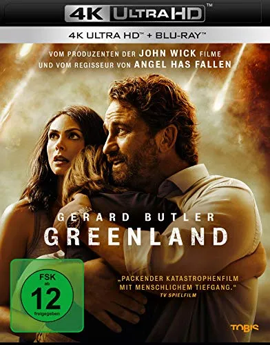 Greenland (4K Ultra HD) + (Blu-ray) - Spannender Katastrophenfilm mit beeindruckender Bildqualität, perfekt für Filmabende zu Hause. Freigegeben ab 12 Jahren.