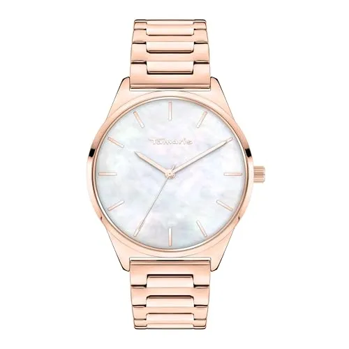 Tamaris Damen Analog Quarz Uhr TT-0177-MQ - Armbanduhren für Damen mit elegantem IP Roségold Metallgehäuse, kratzunempfindlichem Glas und praktischem Wechselarmband für individuellen Stil.
